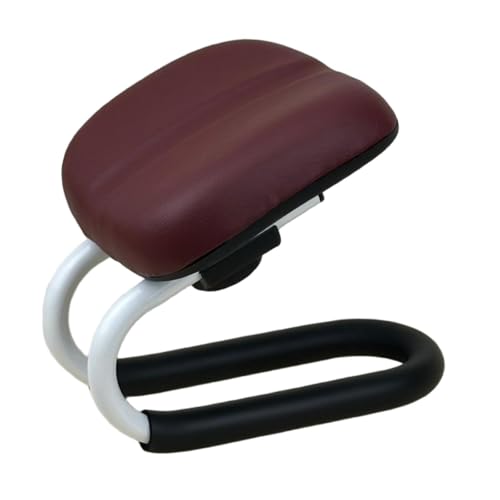 Meditation Bench, Adjustable Height Kneeling Stool with Thick Cushion, Deep Red Seiza Chair for Yoga Zen Prayer Practice - color: Deep Red