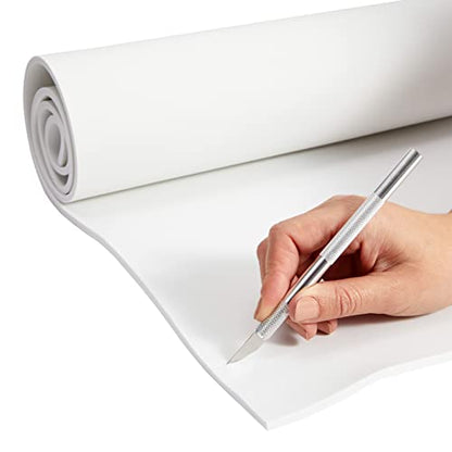 Bright Creations 5mm White EVA Foam Roll Sheet - 14 x 39" - 100 kg/m3 for Crafts & DIY Projects - Craft Foam - size: 5mm