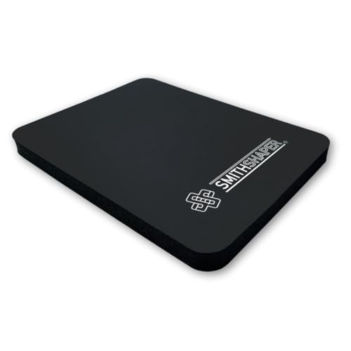 SmithShaper® SUPER PAD Thick Exercise Knee Mat (14" x 11" x 1") Cushions Knees, Forearms, Elbows, and Lower Back During Workouts | Ab Rolls, Knee Pushups, Sit-Ups, etc. | Yoga, Pilates, HIIT | Durable, Soft Nitrile Rubber Resists Oils and Odors