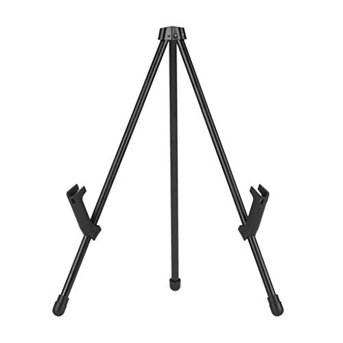 Amazon Basics Tabletop Instant Easel, Black Steel, Portable Tripod for Paintings, Signs, Posters, Adjustable Display - size: 14.37 x 1.26 x 1.26 inches