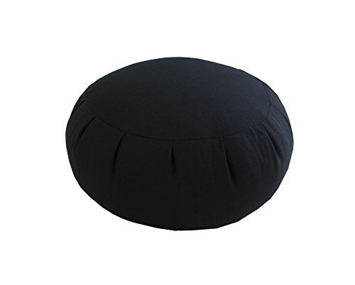 Buckwheat Zafu Meditation Cushion - color: Black