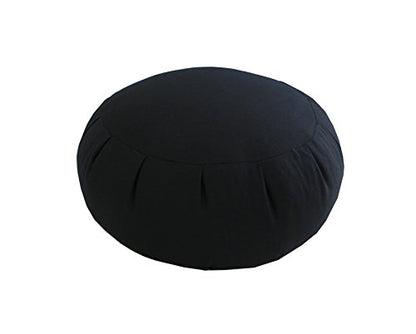 Buckwheat Zafu Meditation Cushion - color: Black