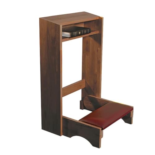 CB Church Supply Solid Maple Folding Padded Kneeler, Standard, Walnut Stain