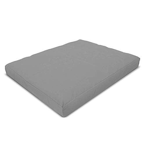 Bean Products Large Zabuton Meditation Cushion, Cotton Filled - Stone Gray | 2 Piece Large Meditation Cushion, Washable Removable Cover, Comfortable Kneeling Pad, 32x26x3 100% Cotton - Made in USA - color: Stone Gray, size: Premium 32x26x3