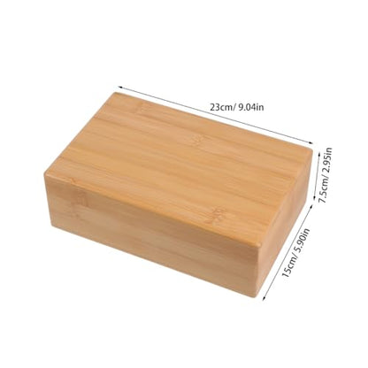 KESYOO Natural Yoga Brick Wooden Yoga Block for Home Fitness Dance Training Practice Auxiliary Tool Smooth Surface Portable Exercise Brick 9.05 X 5.90 X 2.95 in 1 Pack