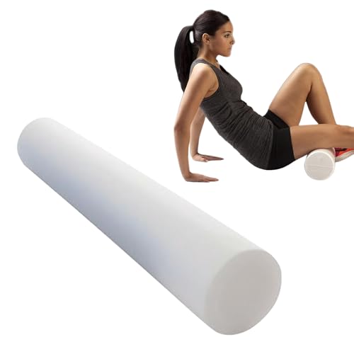 THERABAND Pro Foam Roller, Back, Muscle, Exercise, Physical Therapy, White | Pro-grade foam roller for deep tissue massage, myofascial release and physical therapy - size: 6in x 36in - Round