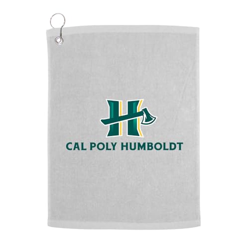 Sport Your Gear Cal Poly Humboldt Lumberjacks Golf Bag Towel - Officially Licensed - Athletic Logo - Ultra-Absorbent, Grommet Attachment, Keeps Clubs & Hands Dry - color: Cph
