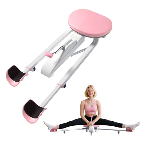 Split Machine, Leg Stretcher Splits Machine for Flexibility, 0-180° Adjustable Home Stretch Machine for Balle, Cheerleading Dance, Gymnastics and Other Sports, 330lbs Capacity - color: Pink