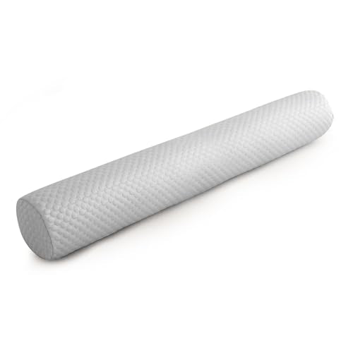 Summer Cool Touch Cylindrical Body Pillow, Round Bolster Pillow for Sleeping, Sofa Headrest Cushion, Blue, Grey，Multiple (Grey, 47.2 * 7.9in) - color: Grey, size: 47.2*7.9in