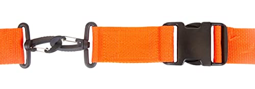 PrimaCare IR-5007-3 Pack of 3, 2 Piece Backboard with Swivel Speed Clip – Adjustable Patient Immobilization Straps with Quick Release Buckles for Spine Boards, 9 Feet, Orange - size: Swivel Speed Clip 9 Ft
