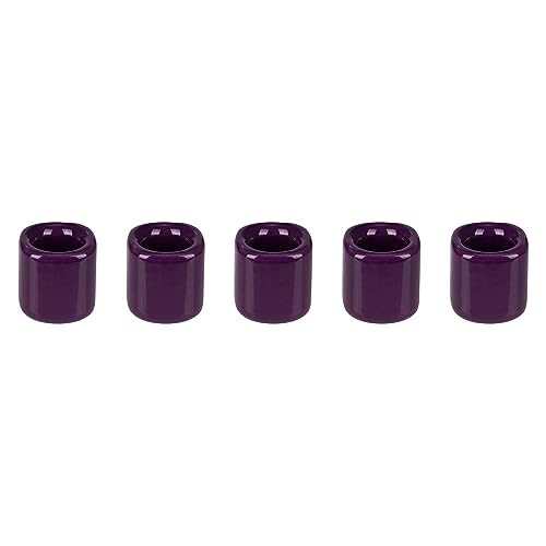 Mega Candles 5 pcs Dark Purple 1/2 Inch Diameter Ceramic Chime Ritual Spell Candle Holders, Great for Casting Chimes, Meditation, Rituals, Spells, Vigil, Witchcraft, Wiccan Supplies - color: Dark Purple, size: 5 Pieces