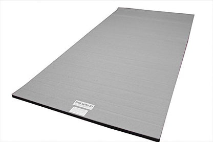 Dollamur 5'x10'x1-3/8" Gymnastics Mat, Carpeted Mat for Tumbling and Cheerleading, FLEXI-Roll® - color: Gray