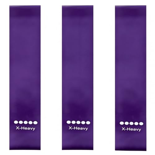 Ring Resistance Bands, X-Heavy Heavy Duty Total Body Fitness Exercise Bands - color: Purple