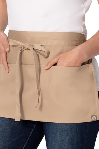 Chef Works Unisex Waitress Apron - color: Khaki