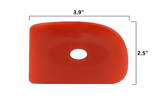 Creative Hobbies Pack of 6 Red Soft Silicone Pottery Ribs (Shapes 0-5) | Ultimate Ceramic Sculpting Tools Set for Smooth Finishing and Removing Finger Marks - color: All 6
