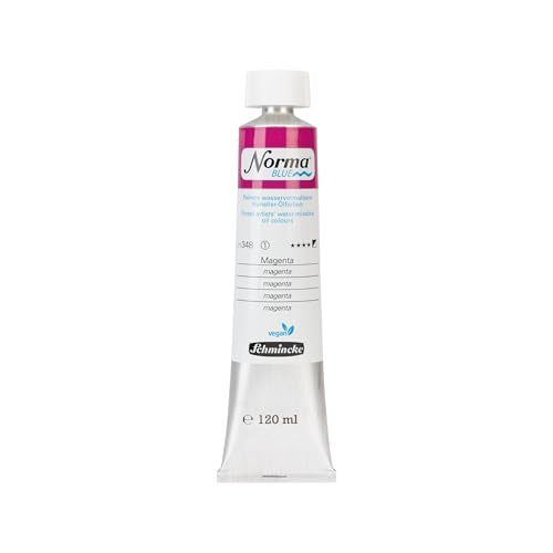 Schmincke Norma Blue magenta 120 ml 21 348 012 | finest water-based artist oil paints, highly pigmented, lightfast, vegan - style: magenta