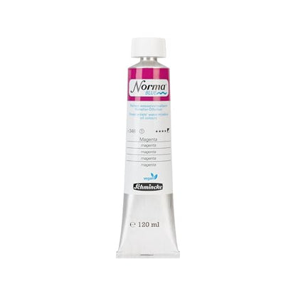 Schmincke Norma Blue magenta 120 ml 21 348 012 | finest water-based artist oil paints, highly pigmented, lightfast, vegan - style: magenta