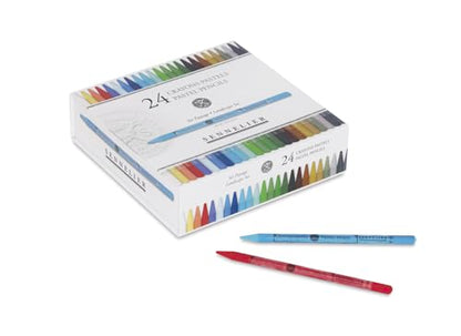 SENNELIER Pastel Pencil Set, 24 Full Size Pencils, Landscape Set, Magnetic Cardboard Box (N132340.03)