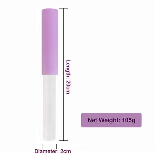 Singing Bowl Mallet Clear Solid Acrylic Base Rubber Striker Mallet for Playing Quartz Crystal Singing Bowls with Bundle Pocket(Purple) - color: Purple