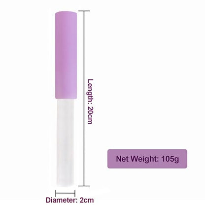 Singing Bowl Mallet Clear Solid Acrylic Base Rubber Striker Mallet for Playing Quartz Crystal Singing Bowls with Bundle Pocket(Purple) - color: Purple