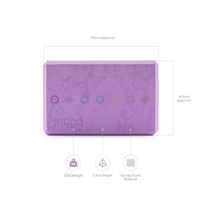 MYGA Yoga Block,Lightweight EVA Foam Yoga Brick,High Density Non-Slip Block for Yoga Poses, Pilates, Balance and Flexibility - color: Chakra, size: One Size
