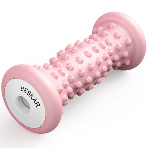 BESKAR Foot Massager Roller for Plantar Fasciitis Relief - color: Pink