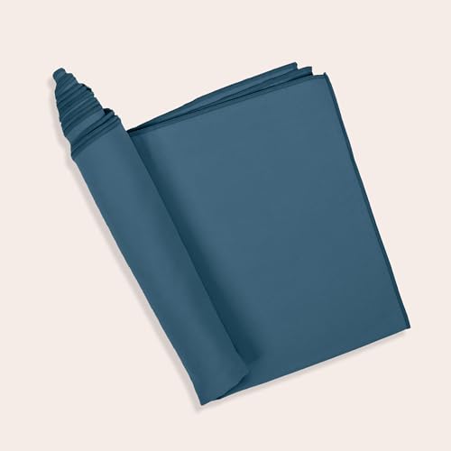 Fittest Pro Non-Slip Hot Yoga Towel with Super-Absorbent Soft Suede Microfiber in Many Colors, for Bikram Pilates and Yoga Mats. (72.00 x 26.50) Seaside Blue - color: Dark Blue