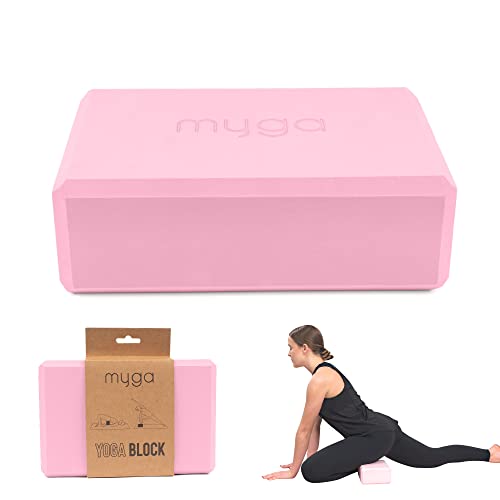 MYGA Yoga Block,Lightweight EVA Foam Yoga Brick,High Density Non-Slip Block for Yoga Poses, Pilates, Balance and Flexibility - color: Dusty Pink, size: One Size