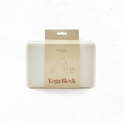 MYGA Yoga Block,Lightweight EVA Foam Yoga Brick,High Density Non-Slip Block for Yoga Poses, Pilates, Balance and Flexibility - color: Cream, size: One Size