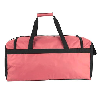 40 Liter, 22 Inch Reflective Duffle Bag with Shoulder Strap for Men, Women, Travel - color: Pink