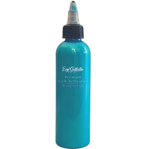 Premium Cell Activator for Acrylic Pouring | Ready to Pour | Create Perfect and Unique Cells in Your Painting Works | 4oz | Metallic Talia Turquoise - color: Metallic Talia Turquoise