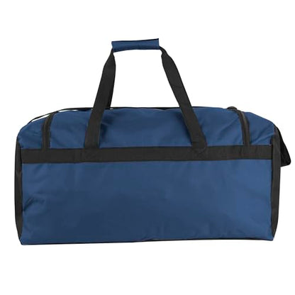 40 Liter, 22 Inch Reflective Duffle Bag with Shoulder Strap for Men, Women, Travel - color: Navy