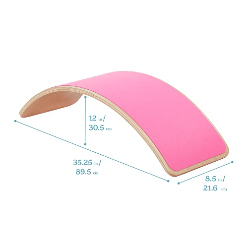 ECR4Kids Balance Board, Montessori Toy, Bright Pink - color: Bright Pink
