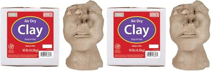 AMACO 4630-3C Air Dry Modeling Clay, Gray, 10 Pound (Pack of 2) - size: 10 Pound (Pack of 2)