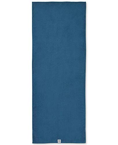 Gaiam Stay-Put Yoga Mat Towel, Non-Slip, Corner Pockets | Corner Pocket Anchors | Microfiber Non-Slip | Quick-Dry | Hot Yoga, Bikram & Pilates | Mat-Sized - color: Lake, size: 68"L x 24"W