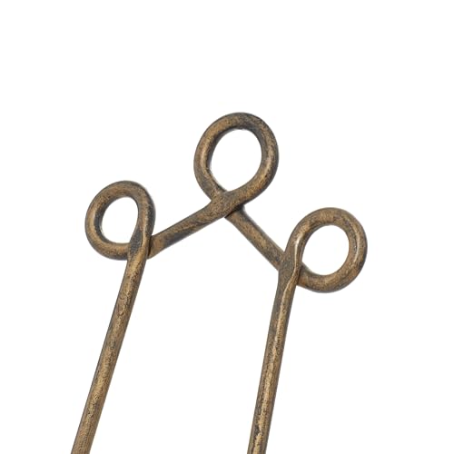 Deco 79 Metal Display Easel Scroll Tabletop Easel, Display Stand 7" x 10" x 19", Gold - color: Gold, size: CONVENIENTLY SIZED