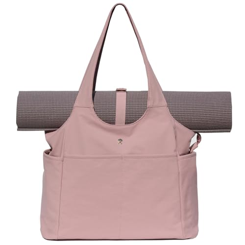 ESVAN Yoga Tote Bag Mat bag Women Shoulder Bags Carryall Tote for Travel Office Workout Gym Nurse Beach - color: Pinklish Purple