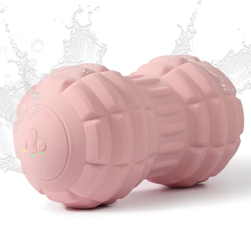 Silicone Vibrating Peanut Massage Ball with 4 Intensities - color: Pink