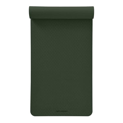 Retrospec Zuma 1/2" Yoga Mat Non Slip Exercise Mat For Pilates, Workout | 72x24x1/2", Gym Mat, Yoga Mat Strap, TPE Yoga Mat, Eco Friendly, Elastic Memory Foam, Moisture Resistant, BPA, Latex Free - color: Wild Spruce