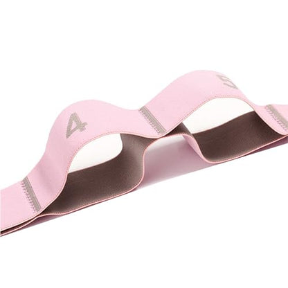 Pink 10 Grids Multi-Functional Slimming Resistance Bands Yoga Strap Elastic Band