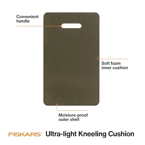 Fiskars 11" x 18" Garden Kneeling Pad, Foam Knee Cushion with Handle, Green - size: 1 Count (Pack of 1)