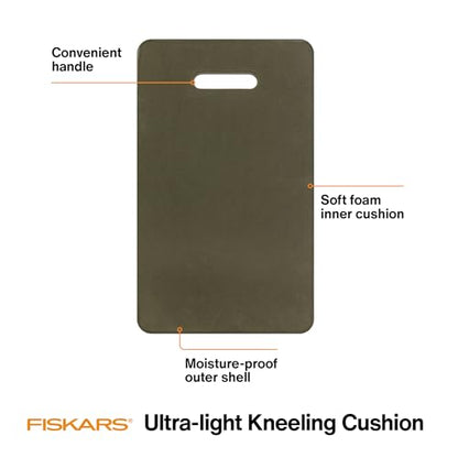 Fiskars 11" x 18" Garden Kneeling Pad, Foam Knee Cushion with Handle, Green - size: 1 Count (Pack of 1)