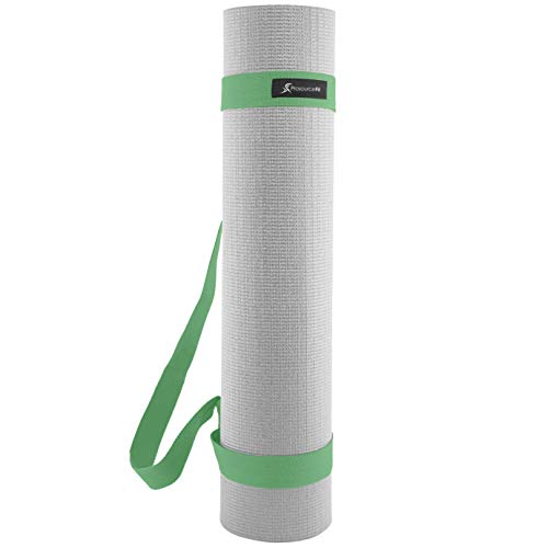 ProsourceFit Yoga Mat Carrying Sling, Easy Adjustable Carry Strap 152cm Long Cotton - Multicolor - color: Green