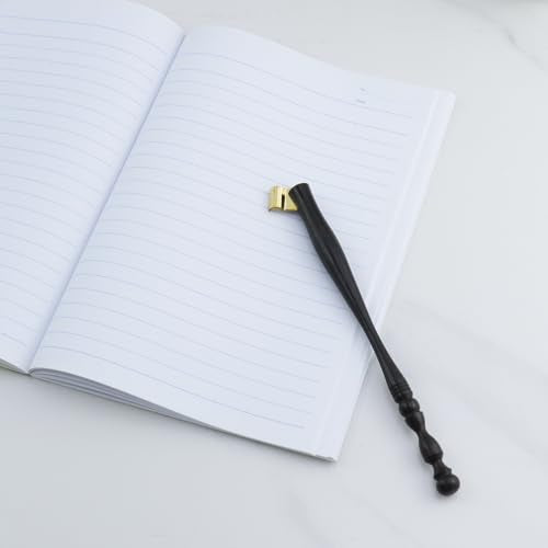 2pcs Oblique English Calligraphy Dip Pen Nib Holder, Black | with Multi-Fit Brass Flange, Wooden Ink Pen, Oblique Pointed Pen Nib Holders, for Drawing, Signing, Painting, Writing - color: Black
