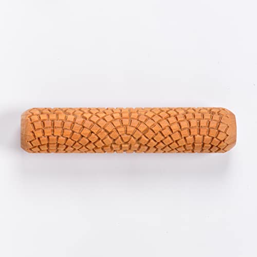 MKM Pottery Tools Wood Big Hand Rollers for Clay (BHR-101 Cobblestone) - color: BHR-101 Cobblestone
