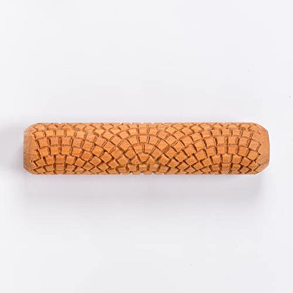 MKM Pottery Tools Wood Big Hand Rollers for Clay (BHR-101 Cobblestone) - color: BHR-101 Cobblestone