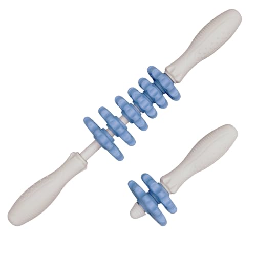 ONIPAX 3-in-1 Muscle Roller Stick - Adjustable Deep Tissue Massage Tool | 8-Gear Adjustable, POM Core, Portable for Neck, Back & Calf Relief - Ideal for Post-Workout Recovery & Muscle Tension Relief - color: Blue
