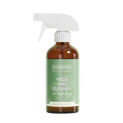 Elemental Wellness Yoga Mat Cleaner Spray – Natural Deodorizer with Essential Oils – Non-Toxic, Fresh Scent – Safe for All Mats, Gym Equipment & Accessories – 8 oz