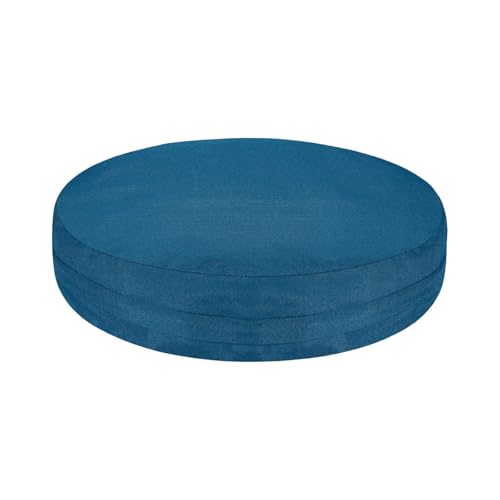 uxcell Round Floor Pillow 15.7" Floor Cushion Cover Pillow Protector - color: Blue, size: 15.8" x 15.8" (Pack of 1)
