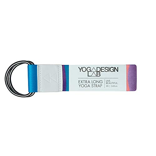 yogadesignlab | The Yoga Strap | Luxurious, Extra Long, Super Soft, Eco Printed | Studio Quality, Adjustable | Safely Stretch Further and Hold Longer | 8 ft Long - color: Mexicana, size: 240cm
